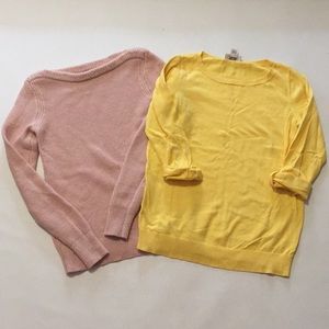 Lot of 2 sweaters 1 wool/cashmere blend & 1 cotton